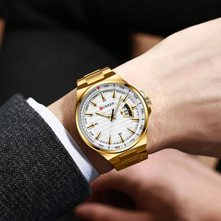 Top Brand CURREN Luxury Quartz Watches for Men Wrist Watch Classic Silver Stainless Steel Strap Men's Watch Waterproof 30M ALODIA STORE
