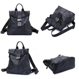 Leather Anti Theft Women Backpack Outdoor Travel Bag ALODIA STORE