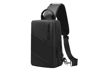 EURCOOL Crossbody Bag Men USB Charging Chest Pack Travel Water Repellent Hand Casual Shoulder Bag Male Purses сумки на плечо ALODIA STORE