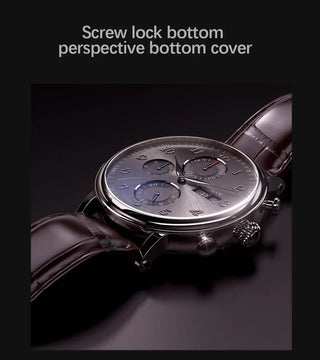 LOBINNI Luxury Mechanical Gear Watch Men gift Seagull Movement Automatic Black Self Winder Sapphire Watch Brand Men Metal Bezel ALODIA STORE