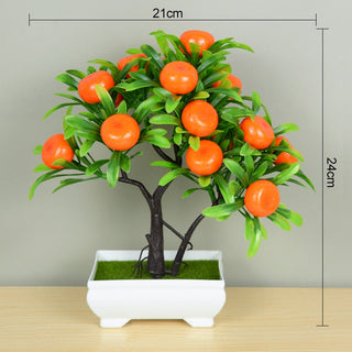 Artificial Plants Potted Green Bonsai Small Tree Grass Plants Pot Ornament Fake Flowers for Home Garden Decoration Wedding Party ALODIA STORE