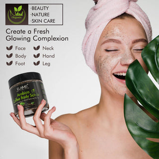 New Coffee Scrub Dual Body Scrub Cream Facial Dead Sea Salt For Exfoliating Whitening Moisturizing Treatment Acne ALODIA STORE