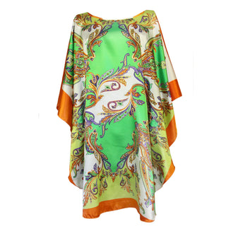 Sexy Female Silk Rayon Robe Bath Gown Nightgown Summer Casual Home Dress Printed Loose Sleepwear Plus Size Nightwear Bathrobe ALODIA STORE