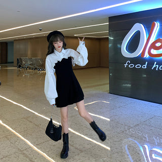 Elegant Party Dress Women Long Sleeve Sweet Empire High Street Mini Dress Gothic Y2k Dress ALODIA STORE