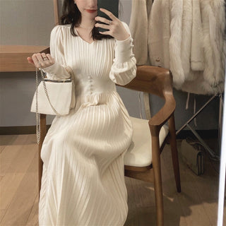 Knitted Dress Women Casual Long Sleeve ALODIA STORE