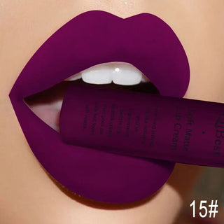 QIBEST Liquid Lipstick Waterproof Lip Gloss 34 Colors Matte Lipstick Long lasting Lipgloss Cosmetics Lips Makeup Nude Maquiagem - Alodia Store