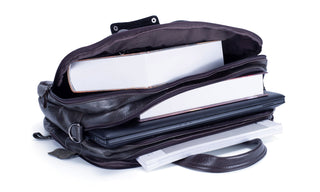 Large Men Leather Handbgs Male Genuine Leather Business Travel Brifcases Bag Men's 15.6 Inch Laptop Shoulder Bag Business A4 Bag ALODIA STORE