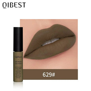 QIBEST Matte Lip Gloss Lip Makeup 34 Colors Velet Nude Waterproof Lipgloss Matte Lipstick Liquid Lipstick Long lasting Lip Tint ALODIA STORE