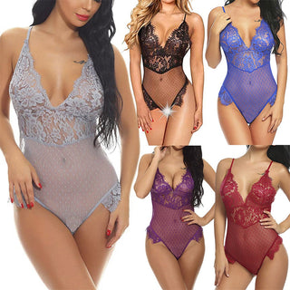 Sexy Plus size Women lingerie Lace See-through Erotic Underwear lingerie sheer bodysuit Sleepwear Exotic intimate sexy lingerie ALODIA STORE
