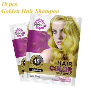 Sevich 10 pcs/lot Instant Black Hair Shampoo Make Grey and White Hair Darkening Shinny in 5 minutes ALODIA STORE