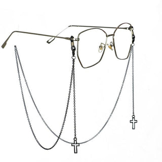 2023 NEW Fashion Pendant Glasses Chains Cross Eyeglasses Sunglasses Spectacles Metal Chain Holder Cord Lanyard Necklace alodia store