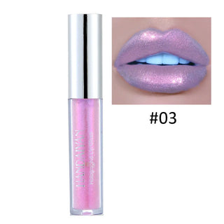 Plump Lip Gloss Lips Makeup Waterproof Long Lasting Holographic Mermaid Lip Tint Nude Moisturizer Glossy Glitter Liquid Lipstick ALODIA STORE