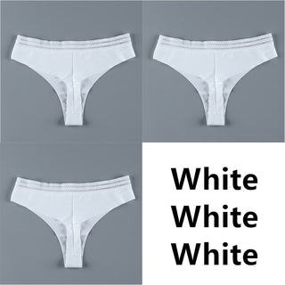 Panties For Women Seamless Panty Set Solid Invisible Underwear Sexy Low Waist Briefs Women's Underpants Lingerie Dropship 3 Pcs ALODIA STORE