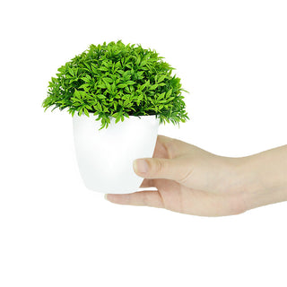 Artificial Plants Potted Green Bonsai Small Tree Grass Plants Pot Ornament Fake Flowers for Home Garden Decoration Wedding Party ALODIA STORE