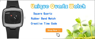 Unique Turntable Black&White Square Quartz Men Watch Wristwatch Men Creative Time Code Rubber Band Watch Relogio Masculino ALODIA STORE