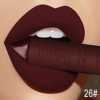 QIBEST Liquid Lipstick Waterproof Lip Gloss 34 Colors Matte Lipstick Long lasting Lipgloss Cosmetics Lips Makeup Nude Maquiagem - Alodia Store