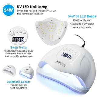 Nail Set with Nail Lamp Manicure Set 40/30/20/10 Color UV Polish ALODIA STORE