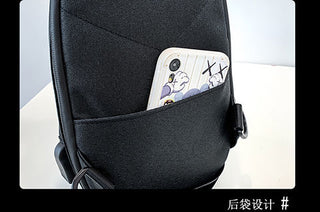 Fashion Chest Bag Men Universal Polyhedron Diagonal Hard Shell Waterproof Function Backpack Riding Couple Shoulder Bag ALODIA STORE