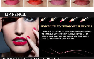 QIBEST 12Colors Lip Liner Lip Makeup Long-lasting Matte Lipliner Pencil Waterproof Moisturizing Lipstick Contour Cosmetics TSLM2 ALODIA STORE