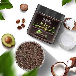 New Coffee Scrub Dual Body Scrub Cream Facial Dead Sea Salt For Exfoliating Whitening Moisturizing Treatment Acne ALODIA STORE