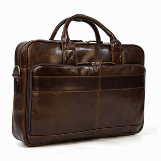 MAHEU Retro Laptop Briefcase Bag Genuine Leather Handbags Casual 15.6 Pad Bag Daily Working Tote Bags Men Male bag for documents ALODIA STORE