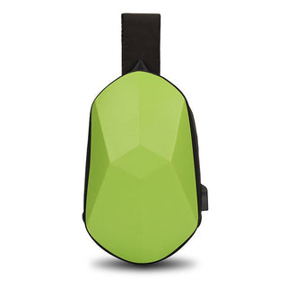 Fashion Chest Bag Men Universal Polyhedron Diagonal Hard Shell Waterproof Function Backpack Riding Couple Shoulder Bag ALODIA STORE