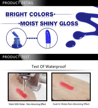 QIBEST Liquid Lipstick Waterproof Lip Gloss 34 Colors Matte Lipstick Long lasting Lipgloss Cosmetics Lips Makeup Nude Maquiagem - Alodia Store