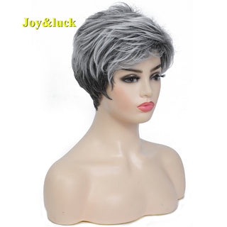 Short Ombre Blonde Wig Synthetic Bob Straight Hair With Bangs Women Natural Daily Wear Wig ALODIA STORE