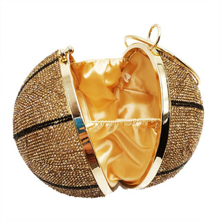 Luxury Basketball Diamond Party Evening Bag Purses and Handbag for Women Ball Shape Shoulder Bag Clutch Designer Crossbody Bag ALODIA STORE