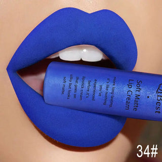 QIBEST Liquid Lipstick Waterproof Lip Gloss 34 Colors Matte Lipstick Long lasting Lipgloss Cosmetics Lips Makeup Nude Maquiagem - Alodia Store