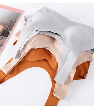 Ice Silk Bra Seamless Vest Bras Women Push Up Underwear Lingerie Sleep Top Padded Bralette Soutien Gorge нижнее белье женское ALODIA STORE
