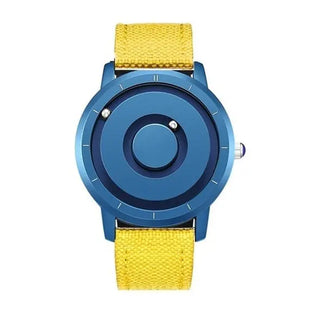 EUTOUR New Innovative Blue Gold Magnetic Metal Multifunctional Watch Men's Fashion Sports Quartz Watch Simple Men's Watch ALODIA STORE