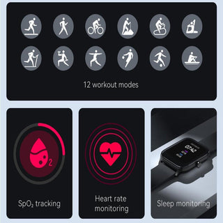 HAYLOU GST Smart Watch Men Women Watch Blood Oxygen Heart Rate Sleep Monitor 12 Sport Models Custom Watch Face Global Version ALODIA STORE