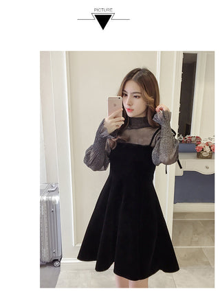 Spring New Elegant Two Piece Korean Dress ALODIA STORE