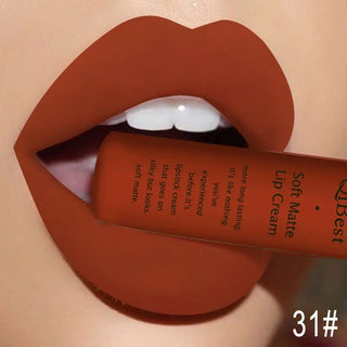 QIBEST Liquid Lipstick Waterproof Lip Gloss 34 Colors Matte Lipstick Long lasting Lipgloss Cosmetics Lips Makeup Nude Maquiagem - Alodia Store