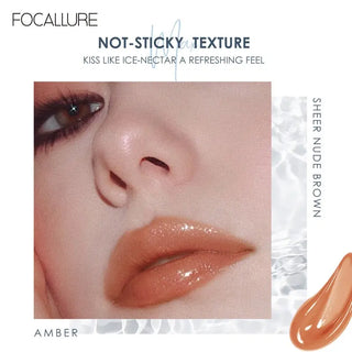 FOCALLURE Lipgloss Last High Shine Glow Plumpling Not-sticky Liquid Moisturizer Lip Balm Waterproof Lip Tint Makeup ALODIA STORE