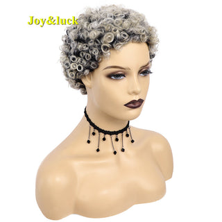 Short Ombre Blonde Wig Synthetic Bob Straight Hair With Bangs Women Natural Daily Wear Wig ALODIA STORE