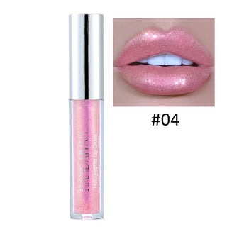Plump Lip Gloss Lips Makeup Waterproof Long Lasting Holographic Mermaid Lip Tint Nude Moisturizer Glossy Glitter Liquid Lipstick ALODIA STORE