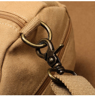 Male Large Capacity Canvas Travel Bags Men Fitness Sports Training Handbag With Shoes Pocket Black Khaki Shoulder Bag XA32M ALODIA STORE