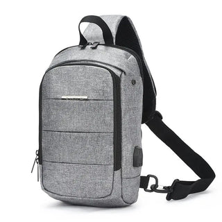 OZUKO Casual Men's Chest Pack Waterproof Crossbody Bags Male USB Charging Shoulder Bag Large Capacity Oxford Messenger Bag 2019 ALODIA STORE