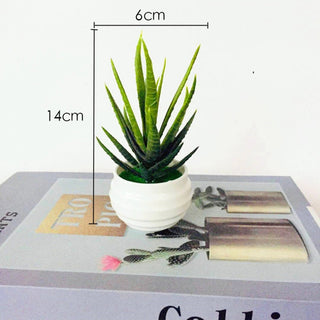 Mini Artificial Aloe Plants Bonsai Small Simulated Tree Pot Plants Fake Flowers Office Table Potted Ornaments Home Garden Decor ALODIA STORE