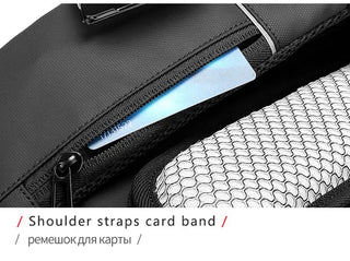 EURCOOL Crossbody Bag Men USB Charging Chest Pack Travel Water Repellent Hand Casual Shoulder Bag Male Purses сумки на плечо ALODIA STORE