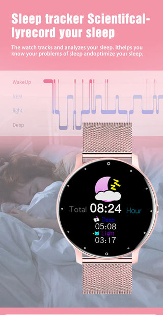 LIGE New Women Smart Watch Men Real-Time Activity Tracker Heart Rate Monitor Sports Ladies Smart Watch Men For Android IOS ALODIA STORE