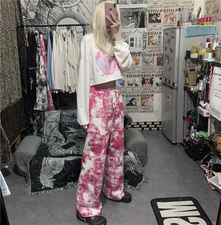 Long Sleeve Harajuku Crop Top for Women Short T Shirt Korean Style Tshirt Croptop Japanese Goth Anime Graphic Pastel Gothic ALODIA STORE