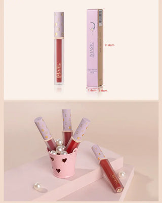 IMAGIC New12-Color Liquid Lipstick Matte Makeup Lips Silky-Smooth Long-Lasting Gloss High Pigment Lip&Cheek Waterproof Lip Mud ALODIA STORE