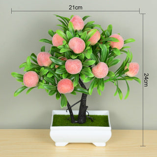Artificial Plants Potted Green Bonsai Small Tree Grass Plants Pot Ornament Fake Flowers for Home Garden Decoration Wedding Party ALODIA STORE