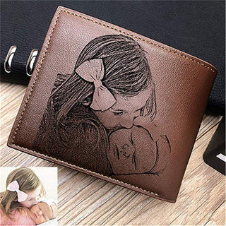 Engraved Wallets Men Short Purse ALODIA STORE