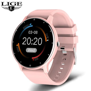 LIGE New Women Smart Watch Men Real-Time Activity Tracker Heart Rate Monitor Sports Ladies Smart Watch Men For Android IOS ALODIA STORE