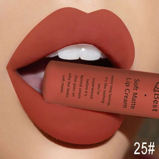 QIBEST Liquid Lipstick Waterproof Lip Gloss 34 Colors Matte Lipstick Long lasting Lipgloss Cosmetics Lips Makeup Nude Maquiagem - Alodia Store