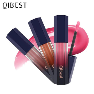 QIBEST Lip Gloss Makeup Moisturizer Waterproof 12 Colors Makeup Lipstick Long Lasting Liquid Lipstick Lip Tint Cosmetics TLSM2 - Alodia Store